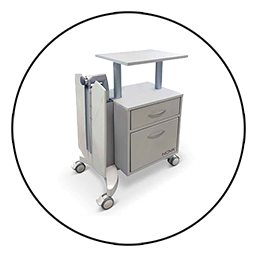 Patient and bedside cabinets